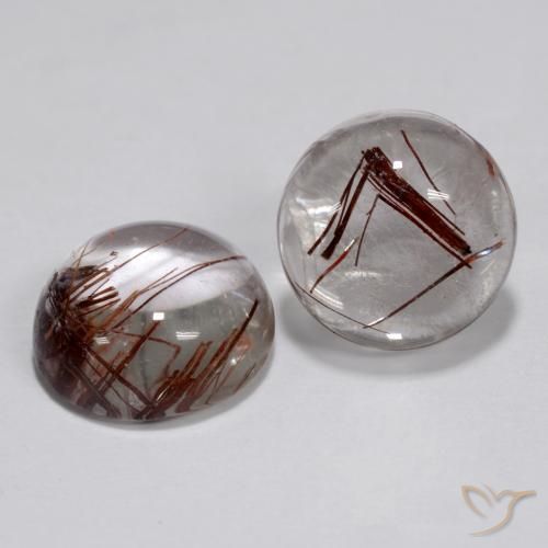 Pedras preciosas de Quartzo Rutilo Limpar com Cobre natural de 5.22 ct, Redondo, Transparente