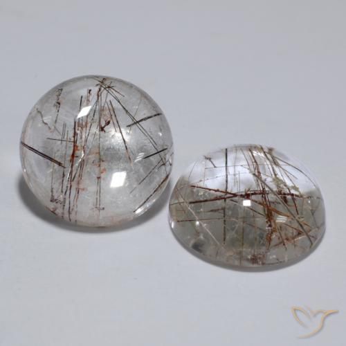 11.65ctw Natural Limpar com Cobre Quartzo Rutilo, Redondo, Transparente