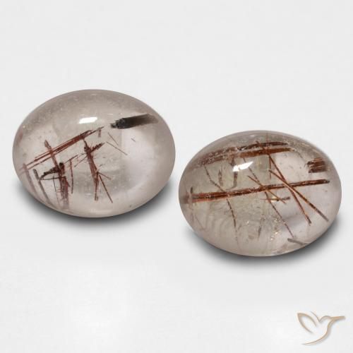 4.43ctw Natural claro com marrom Quartzo Rutilo, oval, Transparente
