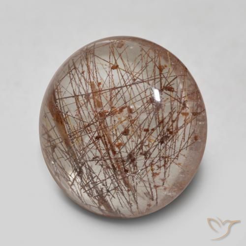 Quartzo Rutilo Limpar com Cobre Natural 5.84ct, Redondo, Transparente