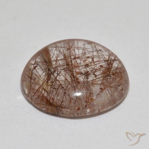 Quartzo Rutilo Limpar com Cobre Natural 5.84ct, Redondo, Transparente
