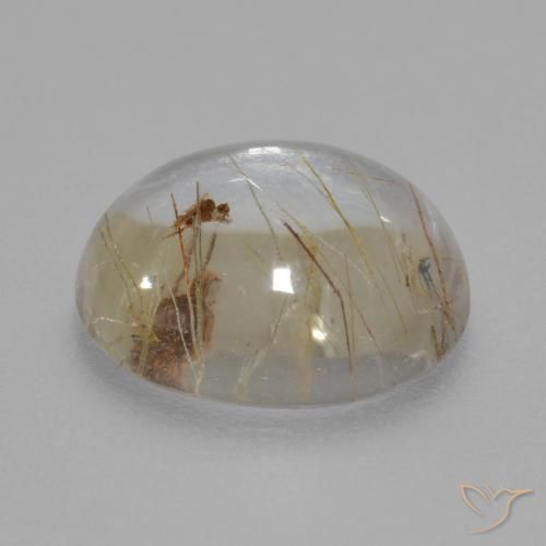 Quartzo Rutilo Limpar com Cobre Natural 5.60ct, Redondo, Transparente