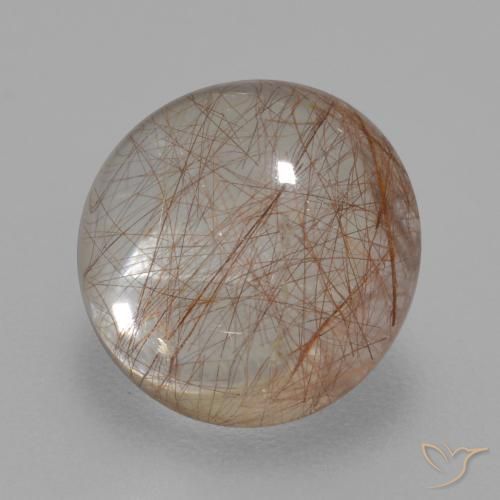 Quartzo Rutilo Limpar com Cobre Natural 4.02ct, Redondo, Transparente