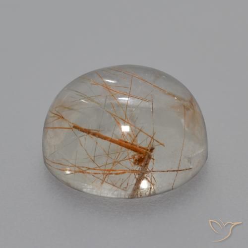 Quartzo Rutilo Limpar com Cobre Natural 6.20ct, Redondo, Transparente