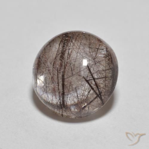 Quartzo Rutilo Marrom Pálido Natural 3.25ct, Redondo, Transparente