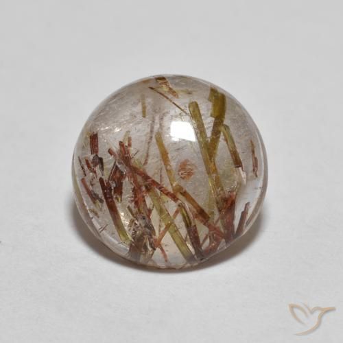 2.02ct Natural Castanho muito claro Quartzo Rutilo, Redondo, Transparente