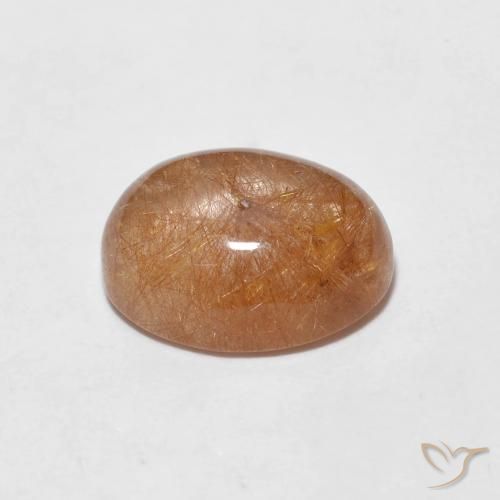 Quartzo Rutilo Castanho muito claro Natural 2.06ct, oval, Transparente
