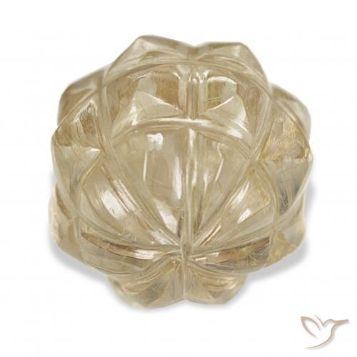 Quartzo Rutilo Ouro Natural 19.24ct, Chique, Transparente