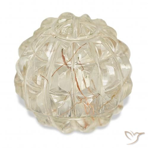 26.30ct Luz Dourada Quartzo Rutilo, Chique, Transparente