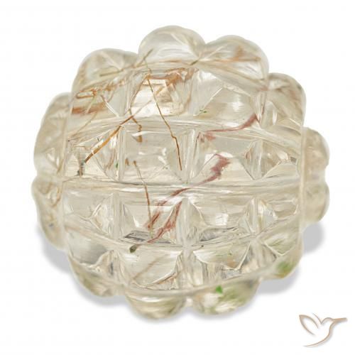 Quartzo Rutilo Luz Dourada Natural 26.30ct, Chique, Transparente