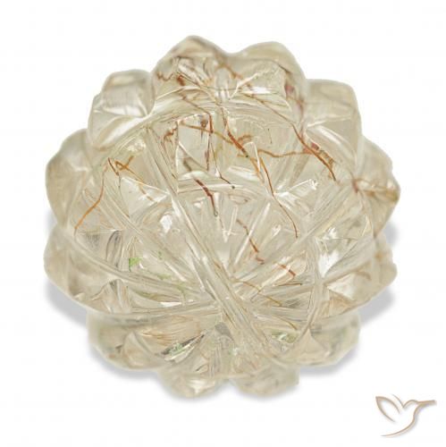 Quartzo Rutilo Luz Dourada Natural 26.30ct, Chique, Transparente