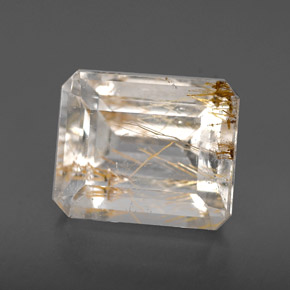Topázio Rutilo Dourado Natural 4.79ct, Transparente, Transparente/Translúcido