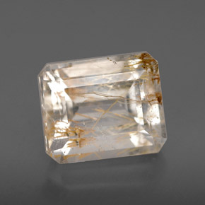 Topázio Rutilo Dourado Natural 4.79ct, Transparente, Transparente/Translúcido
