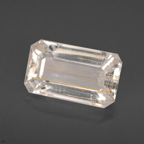 Topázio rutilado amarelo natural 4,64ct, transparente, transparente/translúcido