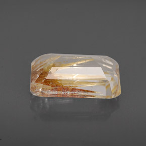 Topázio rutilado amarelo natural 3,86ct, transparente, transparente/translúcido