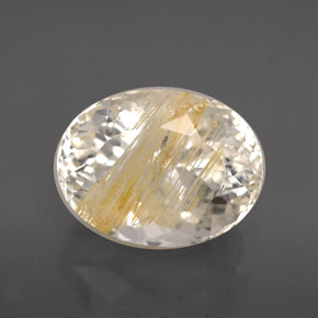Topázio rutilado amarelo natural 7,05ct, transparente, transparente/translúcido