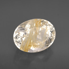 Topázio rutilado amarelo natural 7,05ct, transparente, transparente/translúcido