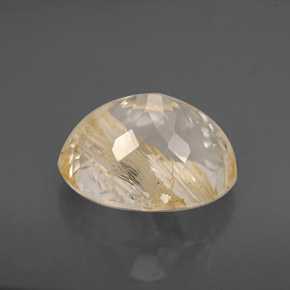 Topázio rutilado amarelo natural 7,05ct, transparente, transparente/translúcido