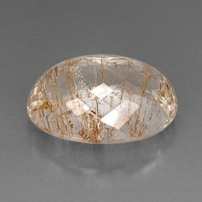 Topázio rutilado amarelo natural 28,90ct, transparente, transparente/translúcido