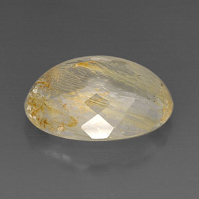 Topázio rutilado amarelo natural 27,57ct, transparente, transparente/translúcido