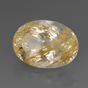 Topázio rutilado amarelo natural 22,60ct, transparente, transparente/translúcido