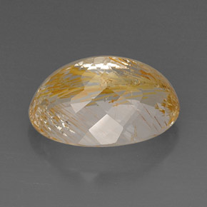 Topázio rutilado amarelo natural 22,60ct, transparente, transparente/translúcido