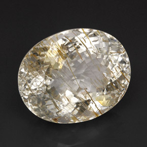 Topázio rutilado amarelo natural 85,73ct, transparente, transparente/translúcido