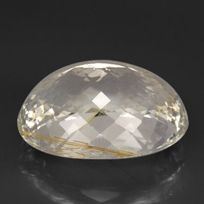 Topázio rutilado amarelo natural 63,56ct, transparente, transparente/translúcido