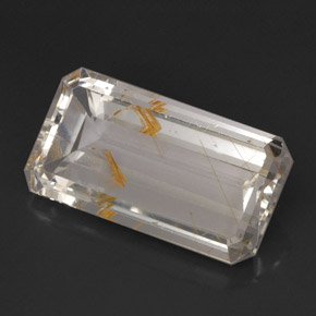 Topázio Rutilo Dourado Natural 38.99ct, Transparente, Transparente/Translúcido