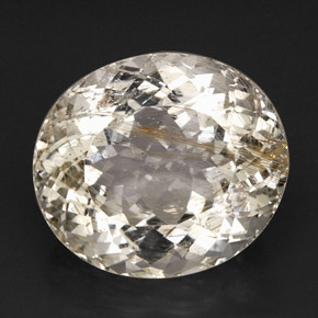 Topázio rutilado amarelo natural 55,13ct, transparente, transparente/translúcido
