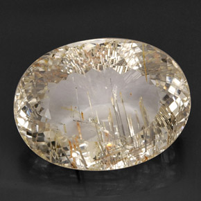 Topázio rutilado amarelo natural 44,78ct, transparente, transparente/translúcido