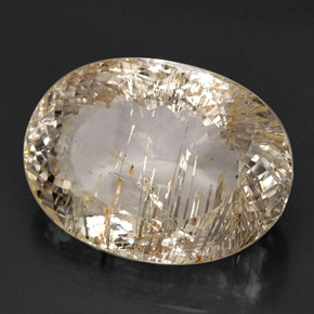 Topázio rutilado amarelo natural 44,78ct, transparente, transparente/translúcido