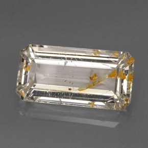 Topázio rutilado amarelo natural 22,78ct, transparente, transparente/translúcido