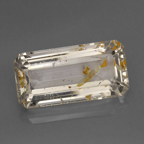 Topázio rutilado amarelo natural 22,78ct, transparente, transparente/translúcido