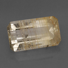 Topázio rutilado amarelo natural 17,73ct, transparente, transparente/translúcido