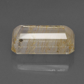 Topázio rutilado amarelo natural 17,73ct, transparente, transparente/translúcido