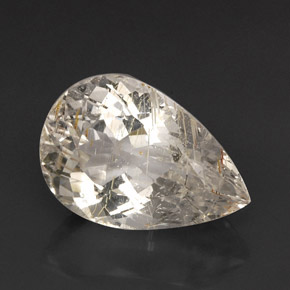 Topázio rutilado amarelo natural 28,45ct, transparente, transparente/translúcido