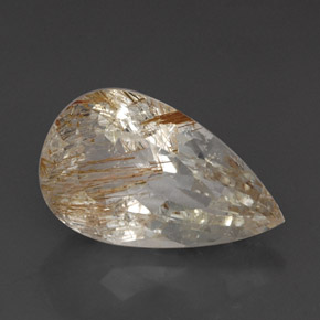 Topázio rutilado amarelo natural 20,64ct, transparente, transparente/translúcido