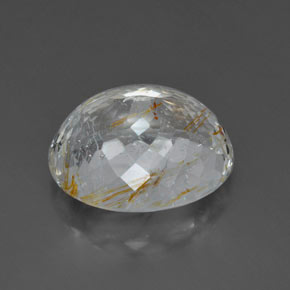 Topázio rutilado amarelo natural 36,85ct, transparente, transparente/translúcido