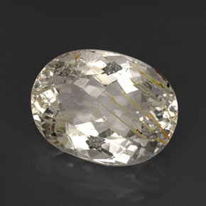 Topázio rutilado amarelo natural 18,44ct, transparente, transparente/translúcido