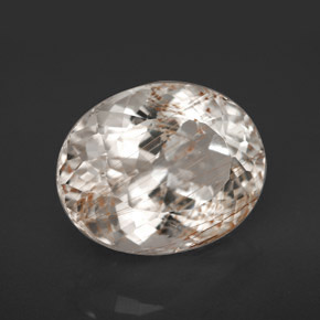 Topázio rutilado amarelo natural 9,61ct, corte oval, transparente