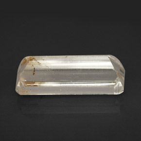 Topázio rutilado amarelo natural 7,41ct, corte esmeralda, transparente