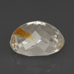 Topázio rutilado amarelo natural 5,72ct, corte oval, transparente