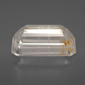 Topázio rutilado amarelo natural 9,20ct, corte esmeralda, transparente