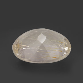 Topázio rutilado amarelo natural 17,25ct, corte oval, transparente