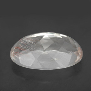 Topázio rutilado amarelo natural 13,78ct, corte oval, transparente