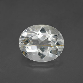 Topázio rutilado amarelo natural 4,63ct, corte oval, transparente
