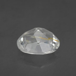 Topázio rutilado amarelo natural 4,63ct, corte oval, transparente