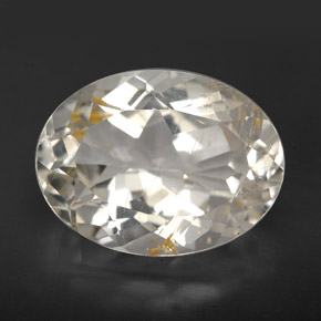 Topázio rutilado ouro natural 11,24ct, corte oval, transparente
