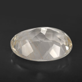 Topázio rutilado ouro natural 11,24ct, corte oval, transparente